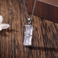wholesale 925 Sterling Silver Bamboo Knot with Water Foam Jade Pendant Necklace for Women, Chinese Style Trendy Collarbone Chain, Ins Style Niche Design Gourd Charm-0-0