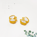 wholesale S925 Gold-Plated Natural White Shell Butterfly Accessory DIY Handmade Spacer Beads New Semi-Finished Bracelet and Necklace Charms-0-2