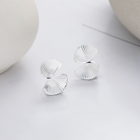 wholesale S925 Sterling Silver Creative Irregular Fan-shaped Ear Studs Korean Stylish Ins Wind Small Design Sense Earrings for Women-362FR/approx. 2.9g 925 silver