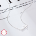 wholesale 925 Sterling Silver Minimalist Niche Ins Style Women's Plain Cross Pendant Necklace Hot Cross-Border Collectible Jewelry-0-2