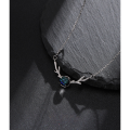 wholesale S925 Silver Original Deep Forest Deer Necklace for Women, Minimalist and Versatile High-End Deer Antler Collarbone Chain Gift for Girlfriend-0-3