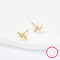 wholesale S925 Sterling Silver Ear Studs Lightning Setting Diamond Exquisite Small Stackable Minimalist Fashion Versatile Earrings Hot Selling in Europe and America-0-1