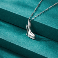 wholesale S925 Sterling Silver European and American Trendy Fashion Collarbone Necklace Jewelry with Light Luxury Diamond Zircon High Heel Pendant for Women-Single Pendant - Without Chain 925 Silver