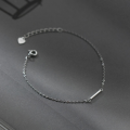 wholesale S925 Sterling Silver Mini Straight Bar Slender Shiny Bracelet Simple Polished Straight Rod Bracelet S5581-0-2