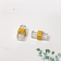 wholesale S925 gold-plated silver white quartz square column small flower double ear accessories bead spacer handmade DIY semi-finished beginner bracelet-0-8