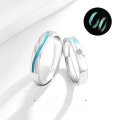 wholesale 925 Sterling Silver Original Matching Couple Rings with Night Glow, Niche Luxury and Premium Feel Pair Rings for 520 Gift-0-0