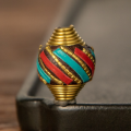 wholesale Metal material Nepalese new Tibetan ethnic style spacer bead lucky bead handicraft DIY beading vintage accessory-0-9