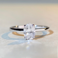 wholesale 925 Sterling Silver High Carbon Diamond Ring Women Ins Style Minimalist Advanced Zircon Ring European and American Cross-Border Live Streaming Best Seller-White Diamond-CBJZ158 8