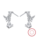 wholesale S925 sterling silver gold-plated ultra-sparkling zirconia drop earrings, manufacturer wholesale-0-71