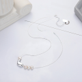 wholesale S925 Sterling Silver Trendy Versatile Ins Small Niche Design Pearl Heart Pendant Choker Necklace for Women-0-3