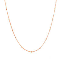 wholesale 18k Gold Plated S925 Sterling Silver Simple Layering Bean Necklace, Versatile Collarbone Chain-Rose gold