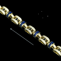 wholesale 925 Silver Gold-Plated Bracelet with High-Carbon Diamonds and GRC Lab-Grown Sapphire, Fashionable Niche Jewelry, Versatile Accessory for Women-0-1
