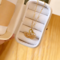 wholesale S925 Sterling Silver 5G Hard Silver Swan Through Thick and Thin Necklace for Women, Heart-shaped Fashion Niche Filigree Design Luxury Necklace-0-2