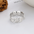 wholesale S925 layered circular fish scale minimalist geometric shimmering glitter trendy open ring-0-1