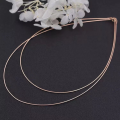 wholesale 925 Sterling Silver Soft Choker Snake Chain Collarbone Necklace for Women in White Gold and Rose Gold Finish, Can Be Worn with Pendants-0-2