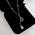 wholesale 999 Sterling Silver Gourd Ice Crush Necklace Women's Stylish Trendy Ins Style High-End Fortune and Prosperity Fringe New Pendant Chain-0-0