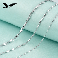 wholesale S925 Silver Vintage Sweet Accessories Simple Fashion Necklace Women's Elegant Collarbone Chain Tooth Knife Sunflower Seed Chain Wholesale-1.4 Tooth Knife Melon Seeds-16 inches 925 silver