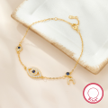 wholesale 925 Sterling Silver Evil Eye Zircon Bracelet, Light Luxury High-End European and American Foreign Trade Jewelry Wholesale for Women-0-1