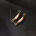 wholesale Gold-plated 925 ancient silver enamel painted Wutiao Jing Nanatong pendant with double ear straight and curved tubes for DIY bracelet accessories-0-5