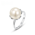 wholesale 925 Silver Plated with Bright Silver, New Minimalist Fashion Large Shell Pearl Ring, Ins Style Fine Craft Silver Jewelry Wholesale-0-0