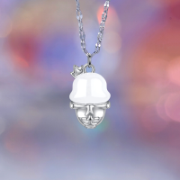 wholesale S925 Sterling Silver Chalcedony Adorable Snake Necklace for Women, Original Yaxi New Chinese Style Ice-Type Jade Zodiac Snake Collarbone Chain-Chinese Style Chalcedony Snake Necklace/Approx. 2.1g&gt;TL014129