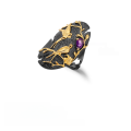 wholesale 925 Silver High-End Chinese Style Adjustable Magpie Design Ring with Natural Amethyst-0-4
