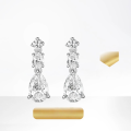 wholesale Platinum, 18k Gold Fashion Pear-shaped Lab-grown Diamond Earrings High-end Jewelry Waterdrop Fancy Diamond Stud Earrings-0-0