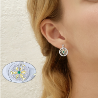 wholesale 925 Sterling Silver Creative Rotating Decompression Earrings, Ins Trendy Retro Niche Earrings, High-end Stud Earrings for Women Wholesale-Sterling Silver Earrings 925 Silver