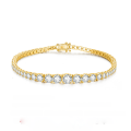 wholesale 925 Silver Full Moissanite Gradient Bracelet for Women, Cross-Border Hot Selling New Style Source, Light Luxury Niche Flash All Moissanite Row Diamond-0-1