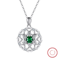 wholesale S925 sterling silver necklace with fashionable detachable and rotatable pendant design for women-0-4