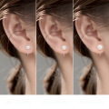 wholesale S925 silver small and fresh short pearl ear hooks, petite and elegant Korean-style stud earrings G7541-0-3