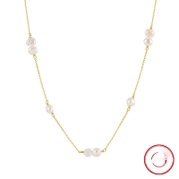 wholesale S925 Sterling Silver, 14K Gold Metal Material OT Clasp Natural Baroque Pearl Necklace Factory Direct-14K gold + natural freshwater pearl, approximately 4.59g 925 silver