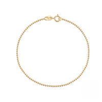 wholesale 18k Gold Plated S925 Sterling Silver Basic Bead Bracelet For Women-Gold 925 silver