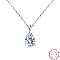 wholesale S925 Sterling Silver Cloud-Pull Jewelry Necklace, Luxury 8A Ultra-Sparkling Zircon Necklace, Teardrop Zircon, Cross-Border Bestseller-Special grade 8A white teardrop-shaped zirconium, chain length 45CM 925 silver