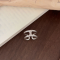 wholesale S925 Sterling Silver Minimalist Open Adjustable Ring for Women, Korean High-End Custom Spring Summer New Design, Small and Exquisite, Elegant and Sophisticated-0-3