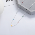 wholesale S925 silver fashionable and elegant multicolored bead chain-0-0