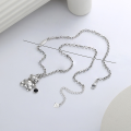 wholesale S925 Sterling Silver Retro Bear Necklace with Chain, Trendy and Cool Hip-Hop Style Unisex Pendant for Couples-0-1