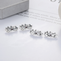wholesale S990 Silver Vintage Retro Creative-Edge Red Crystal Accented Minimalist Fresh Forest Style Stud Earrings-0-0