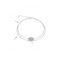wholesale 18k Gold Plated S925 Silver with New Paraiba Moissanite 5*7mm Oval Cut Halo Zircon Bracelet Jewelry-0-5