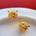 wholesale Gold-plated 925 ancient silver fittings Nezha: The Devil's Child Disturbs the Sea luck-bringing bead spacer beads spacers DIY hand stringing bead weaving cord-0-6