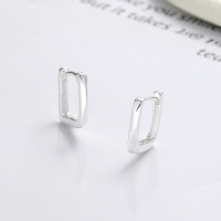 wholesale S925 Sterling Silver Cross-Border European and American Minimalist Ins-Style Square Geometric Versatile Commuting Earrings and Ear Cuffs-YHR311/approx. 1.7g>925 silver