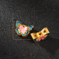 wholesale Gold-plated 925 Silver Enamel Butterfly Pendant for DIY Bracelet Necklace Accessory Hand Weaving Materials-0-21