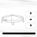 wholesale 925 Sterling Silver Cloud-Pattern Ankle Chain with Double-Layer Stackable Design and Natural Baroque Pearl Pendant, Fashionably Versatile-0-2