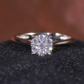 wholesale 9/10/14/18K Gold Classic Minimalist Natural Diamond Ring with Accent Melee Diamonds-0-0