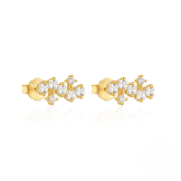 wholesale S925 Sterling Silver Irregular Trapezium Zircon Pearl Earrings, Amazon's Bestselling Versatile Fashion Earrings-Gold#7&gt;925 silver