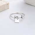 wholesale S925 Sterling Silver Vintage Peace and Joy Pendant Ring Creative Ethnic Chinese Style Fashion Index Finger Ring for Women-0-2