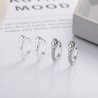 wholesale S925 Silver Retro Vintage Zodiac Snake Minimalist Creative Trendy Versatile Earrings Ear Clips-YR467 aged (approximately 2.9 grams)  925 silver