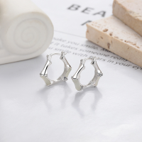 wholesale S925 Sterling Silver Inlaid Jade Bamboo Joint Design Ear Clasp Creative Novel LiteraryStyle Earrings for Women-354FR/approx. 3.9g 925 silver