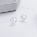 wholesale S925 Silver Cloud Tide Pavilion Fashion Simple Fresh Sweet Pearl Flower Pastoral Style Elegant Lady Earrings Ear Studs-0-0