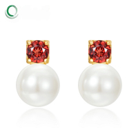 wholesale 925 Sterling Silver New Minimalist Pearl and Diamond Stud Earrings, Small Batch Design, Popular in Japan and Korea-Freshwater Pearls 925 Silver